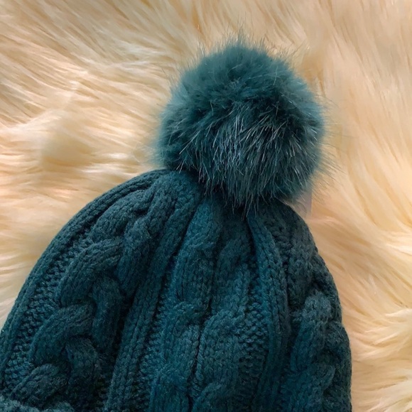 Victoria Secret Fleece Lined Winter Pom Pom Hat